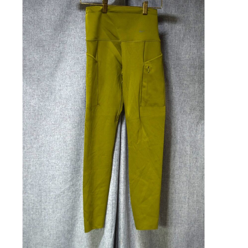 Nike Go Women’s Dri-FIT High-Waisted Pocket Leggings Olive Green Size S
